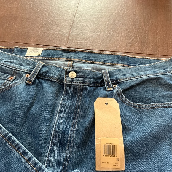Levi’s 505 Men’s Regular Straight Leg Blue Jeans 40x30 - Picture 4 of 7